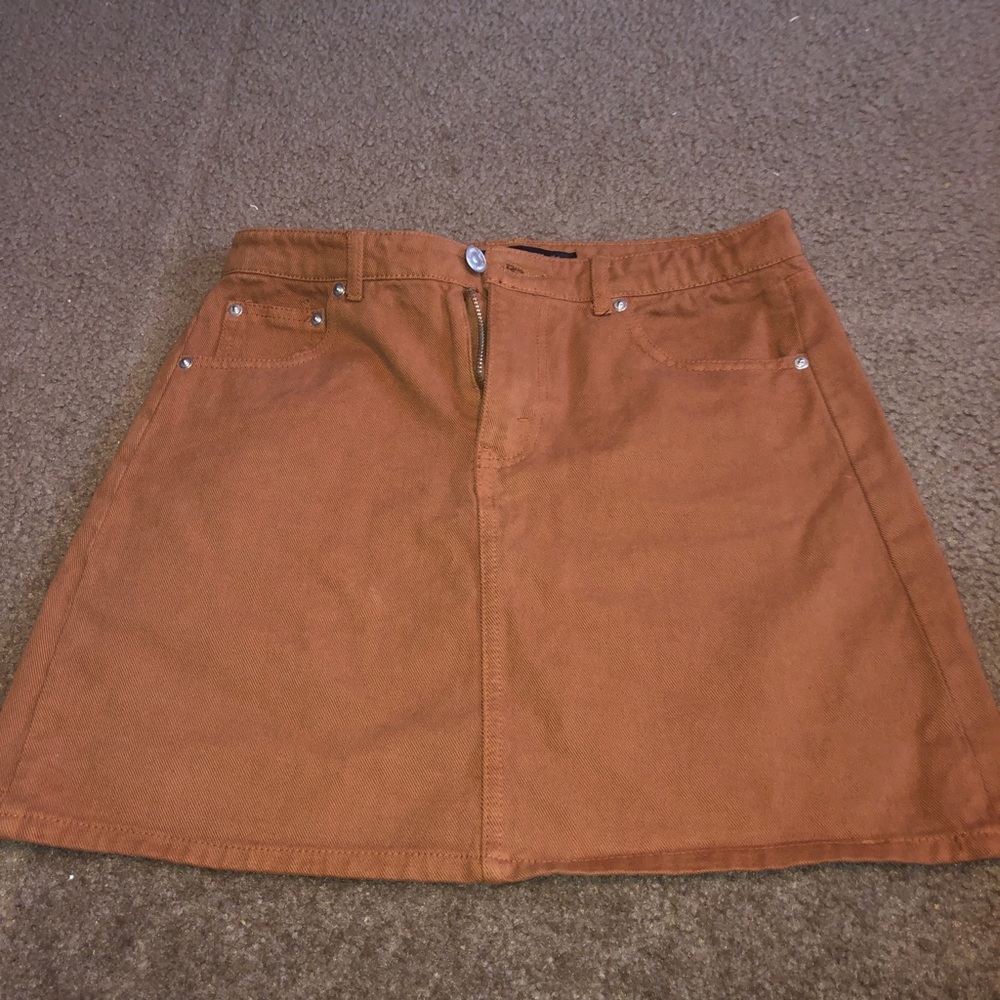 Brown orange skirt